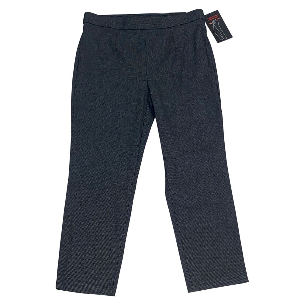 Briggs Pants Womens Medium Petite Gray Straight Business Career Preppy Office